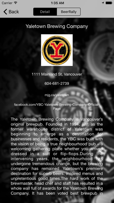 Beer Map in B.C screenshot 2
