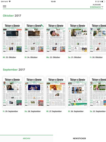 Thüringer Allgemeine E-Paper screenshot 2