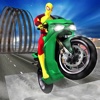 Superhero Motorcycle & Bicycle Stunt Race