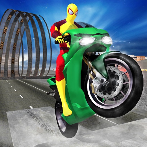 Superhero Motorcycle & Bicycle Stunt Race Icon