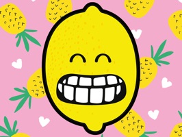 Pack of 32 Smiley Lemon stickers from SmileyWorld