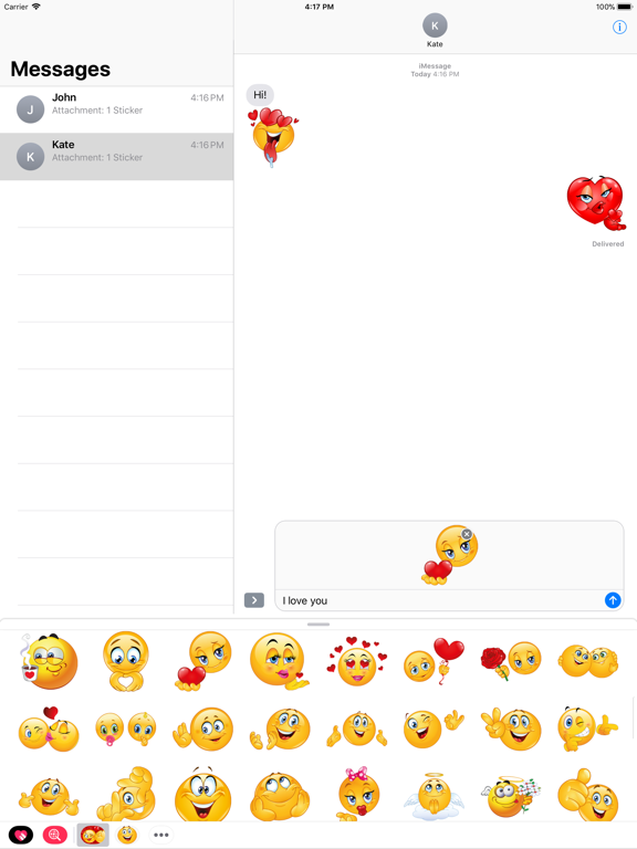 I Love You Emoji Stickers | App Price Drops