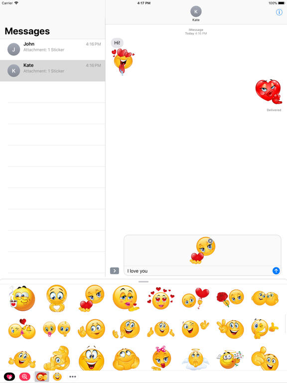 I Love You Emoji Stickers App Price Drops