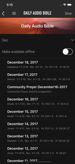 Daily Audio Bible Mobile App(圖2)-速報App