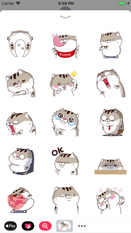 Tabby Cat Cute Stickers Pack