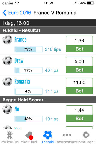 Sports Betting Tips fra OLBG screenshot 2