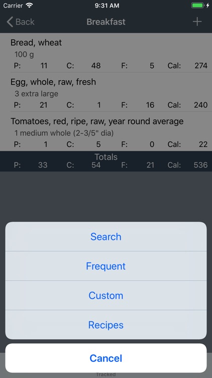 Trackit Macronutrient Tracker