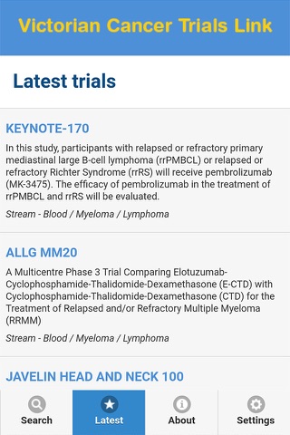 Victorian Cancer Trials Link screenshot 3