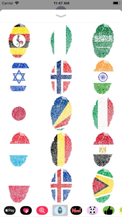 Fingerprint Flags Sticker Pack