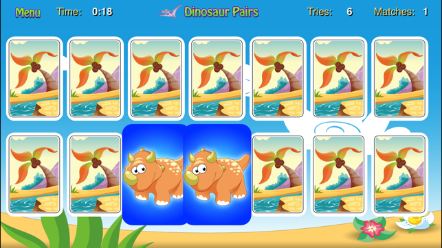 Dinosaur Pairs Card Match Game(圖3)-速報App