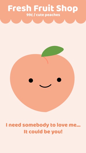 Cute Peach Stickers