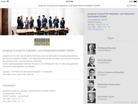 Projecta Consult GmbH screenshot 2