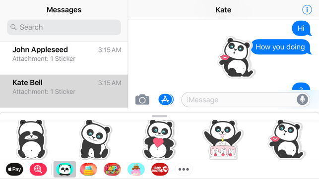 Adorable Panda Emojis Stickers(圖2)-速報App