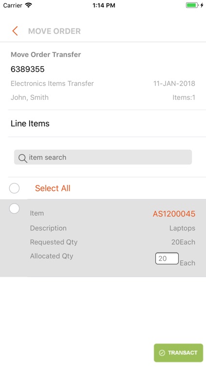 Move Order - Oracle EBS App