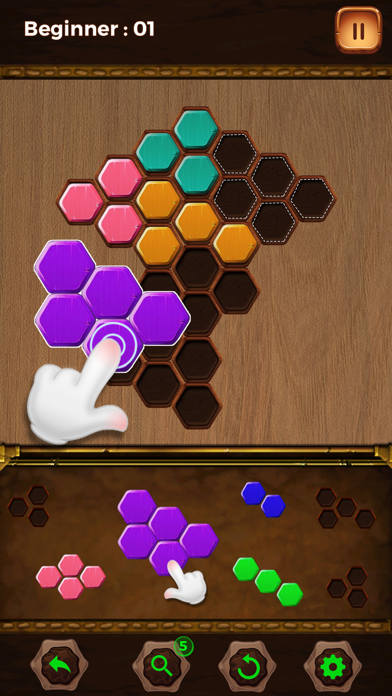 Wood Block Puzzle HEXA screenshot 2