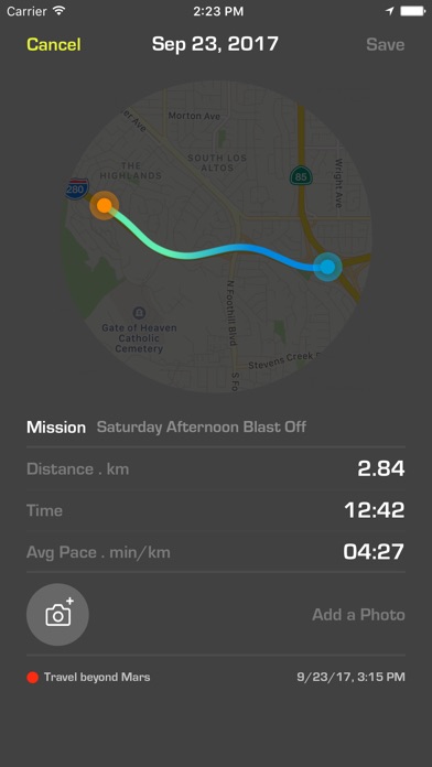 Spacer - Run Walk Bike GPS screenshot 2