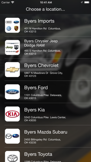 Byers Auto DealerApp