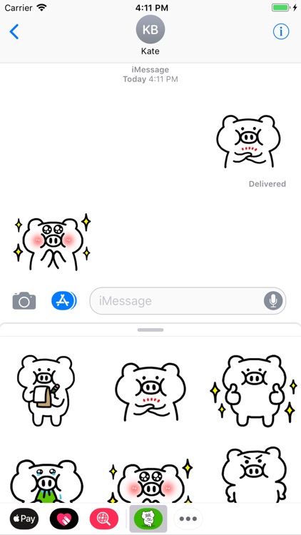 Tiny Piggy Animated Stickers