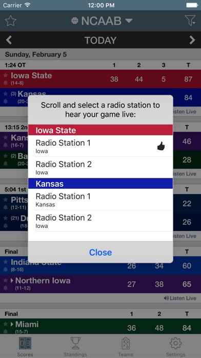 College Basketball Live Radio screenshot 2
