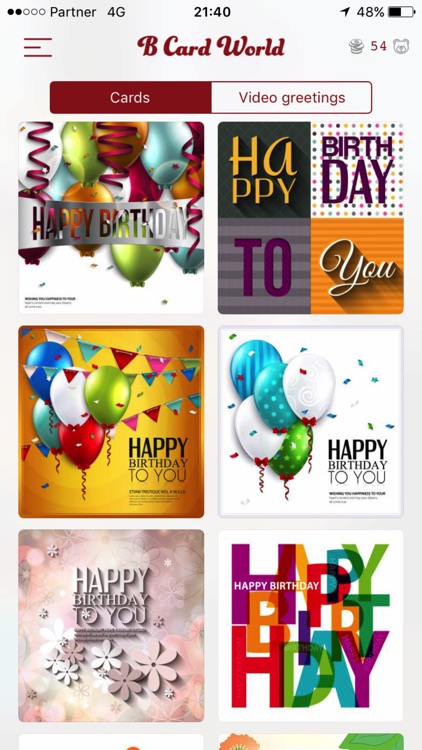 Birthday Cards World calendar