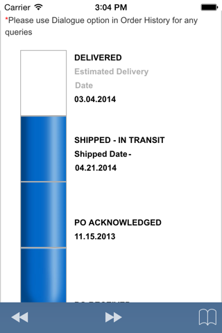 UOP Order Status - náhled