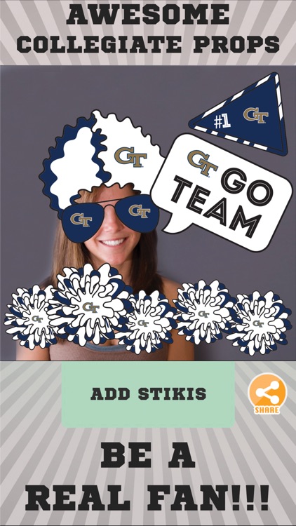 Georgia Tech Yellow Jackets Selfie Stickers