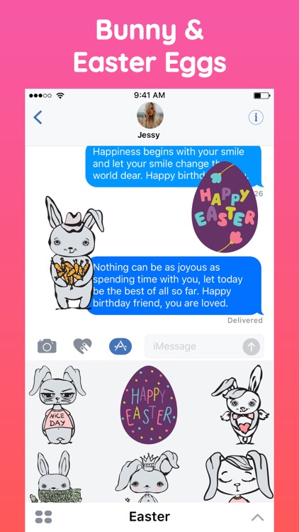 Happy Easter Bunny Sticker App