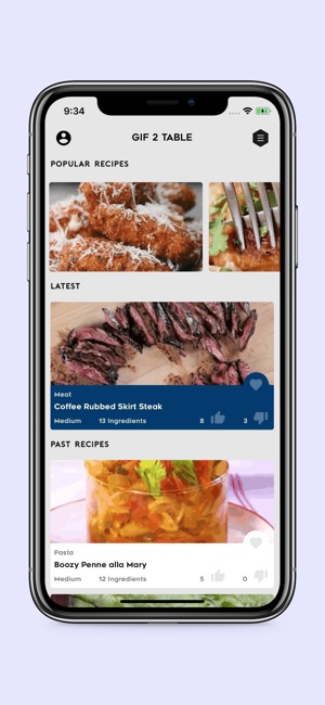 GIF 2 Table: Animated Recipes