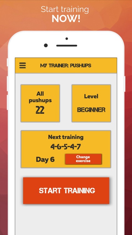 My trainer: pushups