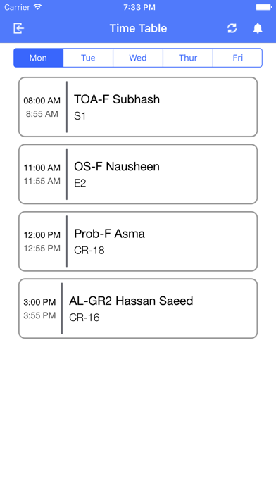 FAST-NU KHI Timetable Notifier screenshot 3