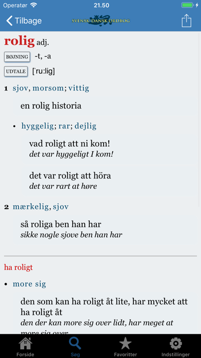 Svensk-Dansk Ordbog screenshot 3