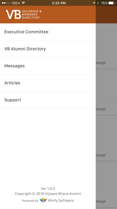 Vijayee Bhava Alumni Directory screenshot 2