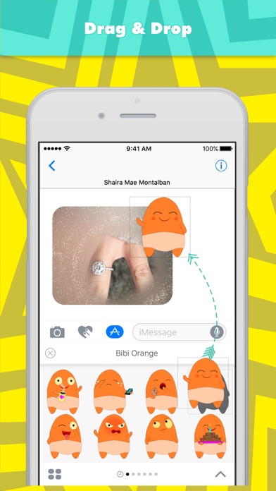 Bibi Orange stickers screenshot 3