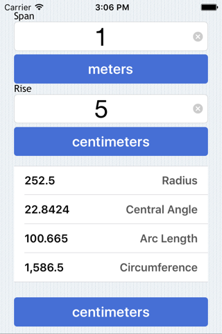 Radius Calculator - náhled