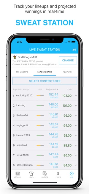 FantasyLabs DFS Lineup Builder(圖5)-速報App