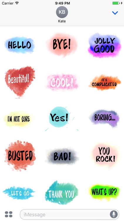 WaterColor Spring Chat Text Stickers screenshot-3