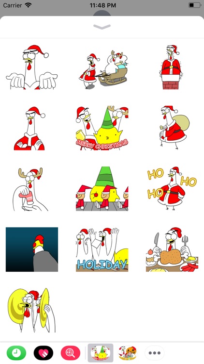 Chicken Bro Merry Xmas Sticker