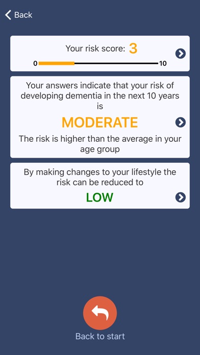 Dementia Risk Tool screenshot 3