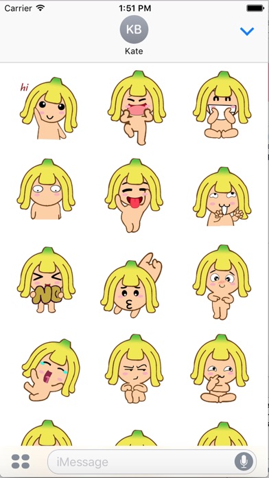 GiBana - Animated Banana Girl Emoji & GIFs screenshot 2