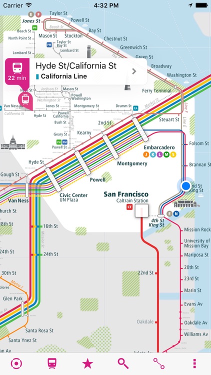 San Francisco Rail Map by Urban-Map