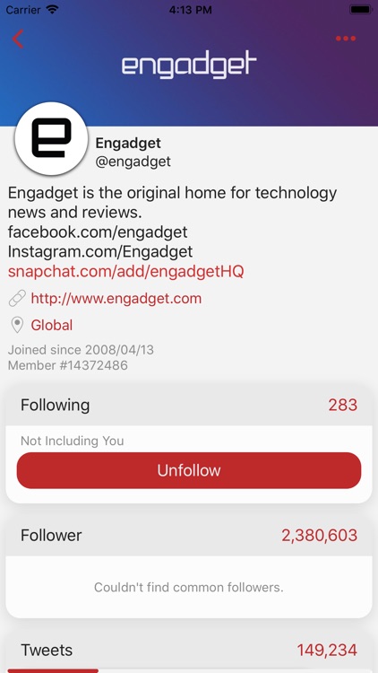 Depth for Twitter