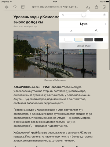 Скриншот из Instapaper