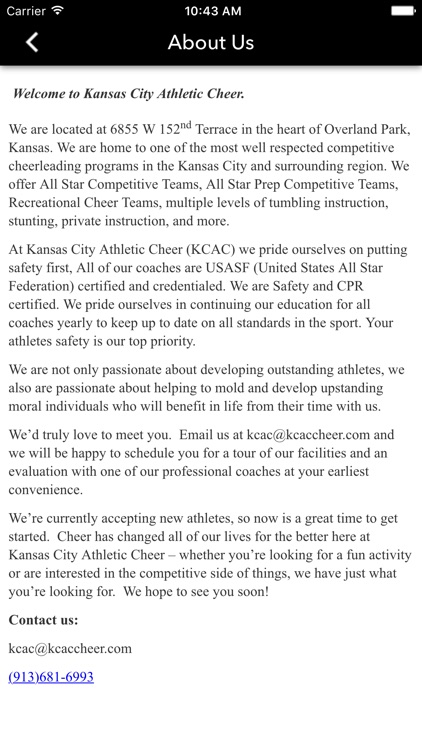 Kansas City Athletic Cheer