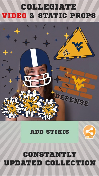 W Virginia Mountaineers Animated Selfie Stickers screenshot 2