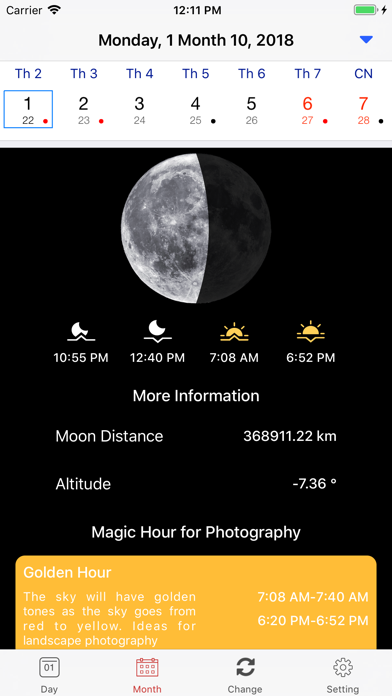 The Moon Phase Calendar Plus screenshot 2