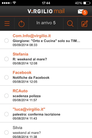 Virgilio Mail screenshot 2