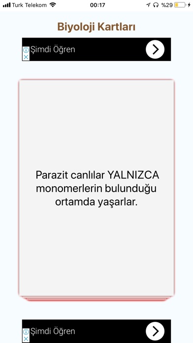 Biyoloji Hafıza Not Kartları screenshot 2