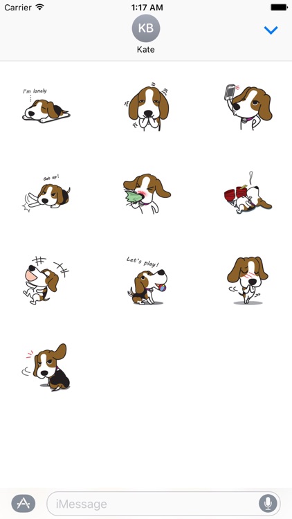 A Greedy Beagle Dog Stickers