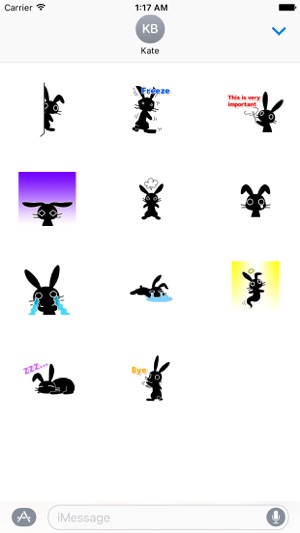 Adorable Black Rabbit Sticker(圖3)-速報App