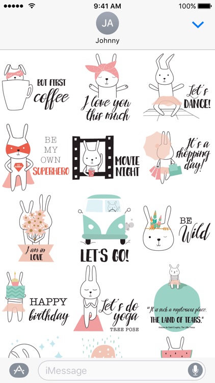 Little Funny Bunny Stickers!